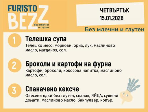 [DY.12.25.8388] Меню без млечни и глутен 15.01  200гр.