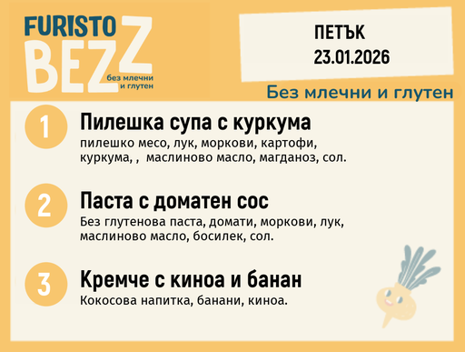 [DY.12.25.8395] Меню без млечни и глутен 23.01  200гр. 