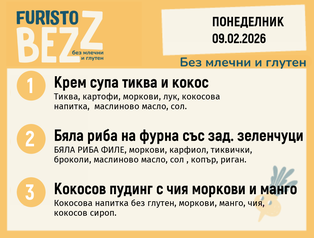 Меню без млечни и глутен 09.02 200гр.