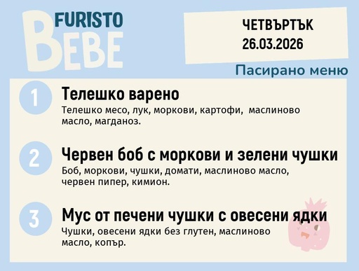 [DY.02.26.9456] Меню 26.03 Bebe 200гр.