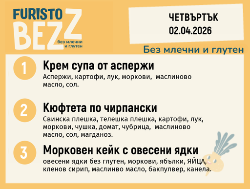 [DY.02.26.9402] Меню без млечни и глутен 02.04 200гр.