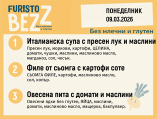 Меню без млечни и глутен 09.03 200гр.