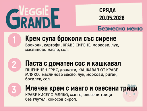 [DY.04.26.9988] Меню 20.05 безмесно 300гр.