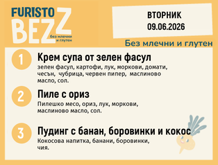 Меню без млечни и глутен 09.06 200гр.