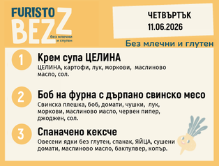 Меню без млечни и глутен 11.06  200гр. 