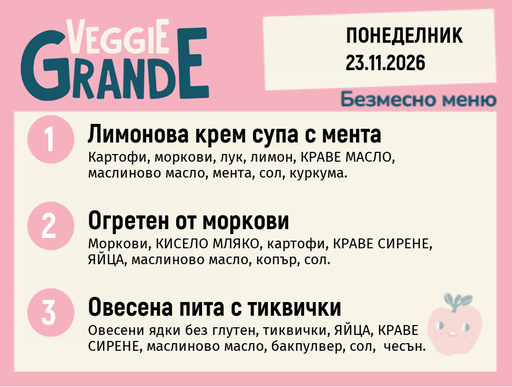 [DY.10.26.13029] Меню 23.11 безмесно 300гр.