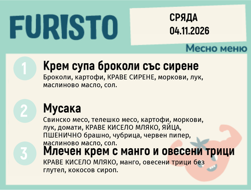 [DY.10.26.12878] Меню 04.11 месно 200гр.