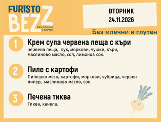 Меню без млечни и глутен 24.11 200гр.